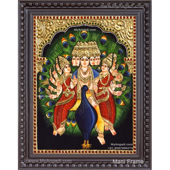 Murugar valli deivanai Tanjore Painting