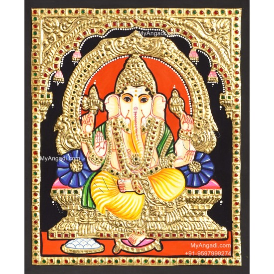 Ganesha Tanjore Painting Ganesha Tanjore Painting