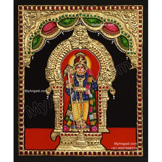 5 Set Ganesha Murugan Balaji Lakshmi Saraswathi Tanjore painting