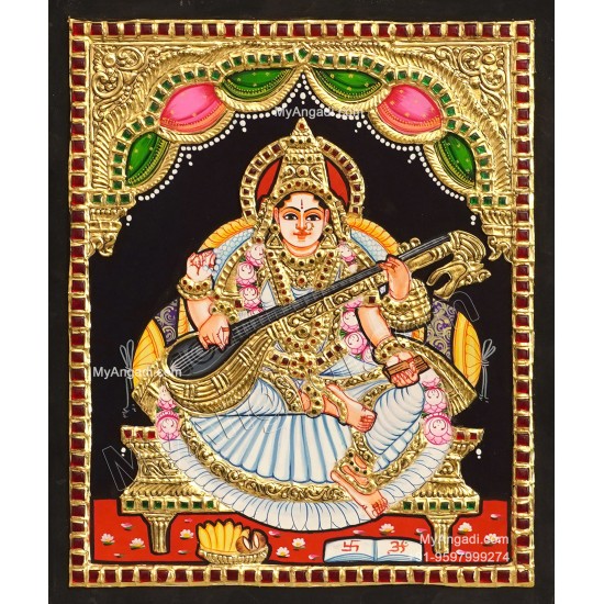 5 Set Ganesha Murugan Balaji Lakshmi Saraswathi Tanjore painting