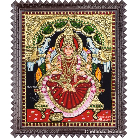 Gaja Lakshmi Tanjore Painting