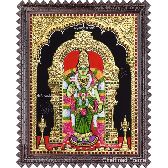 Meenakshi Amman Tanjore Painting, Amman Tanjore Painting
