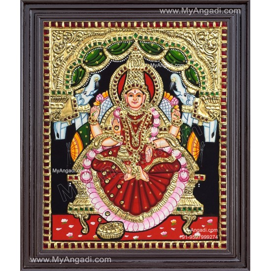 Gaja Lakshmi Tanjore Painting