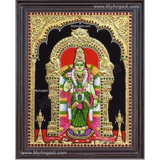 Meenakshi Amman Tanjore Painting, Amman Tanjore Painting