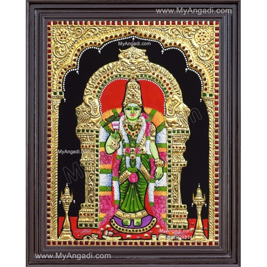 Meenakshi Amman Tanjore Painting, Amman Tanjore Painting