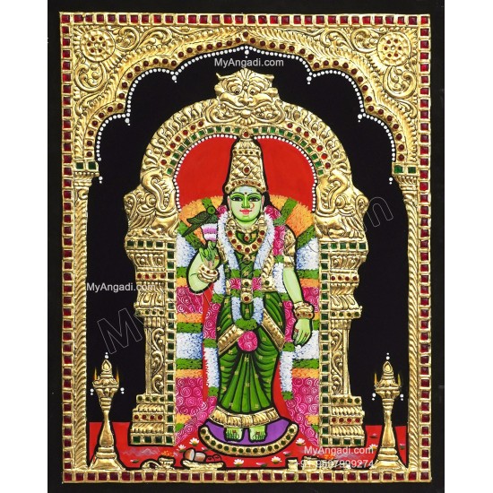 Meenakshi Amman Tanjore Painting, Amman Tanjore Painting