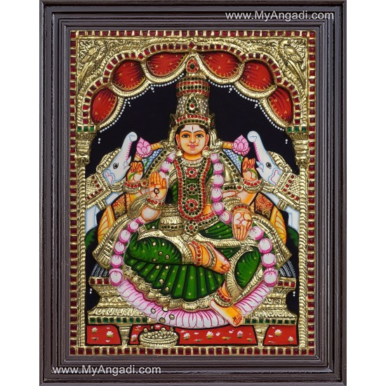 Gajalakshmi 3D Tanjore Painting Gajalakshmi 3D Tanjore Painting