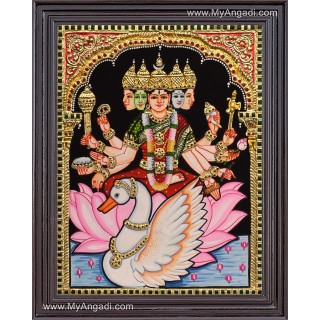 Gayathri Devi Tanjore Painting