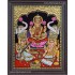 Ganesha Lakshmi Saraswathi Tanjore Painting