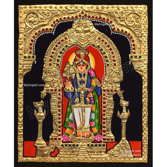 Raja Alangara Murugan Tanjore Painting