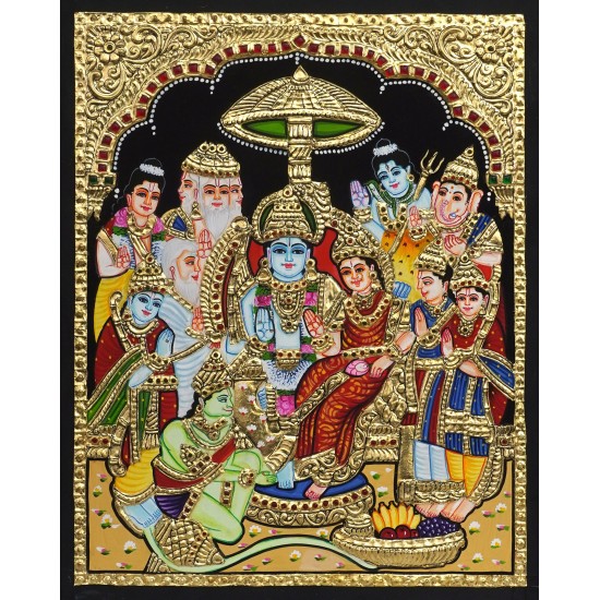 Ramar Pattabhisekam Tanjore Painting