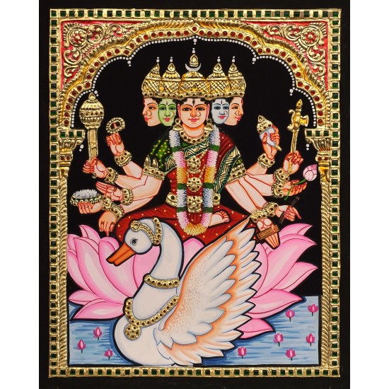 Gayathri Devi Tanjore Painting