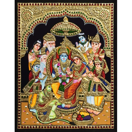 Ramar Pattabhisekam Tanjore Painting