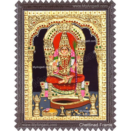 Kamatchi Amman Tanjore Painting