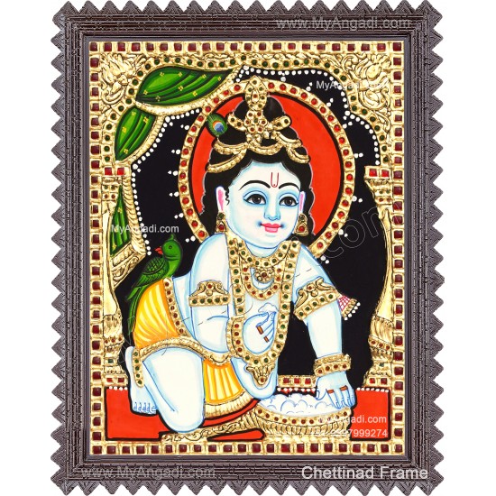 Butter Krishna Tanjore Painting