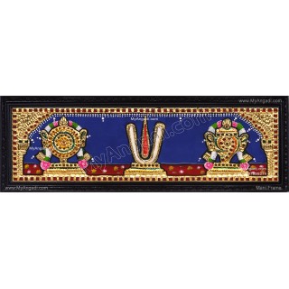 Sangu Chakram Namam Tanjore Painting