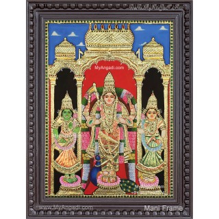 Murugar valli deivanai Tanjore Painting