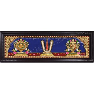 Sangu Chakram Namam Tanjore Painting