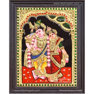 Kannan Rukmani Tanjore Painting