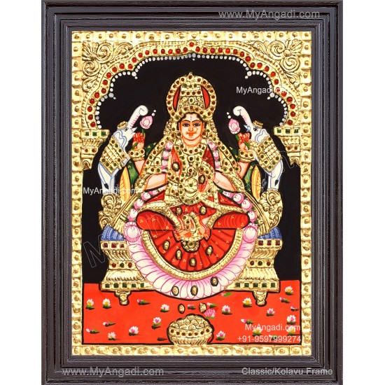 Gajalakshmi Tanjore Painting