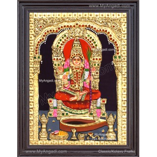 Kamatchi Amman Tanjore Painting