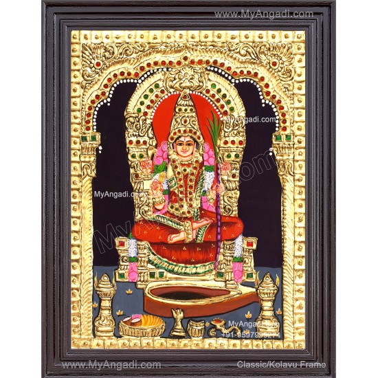 Kamatchi Amman Tanjore Painting