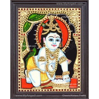 Butter Krishna Tanjore Painting