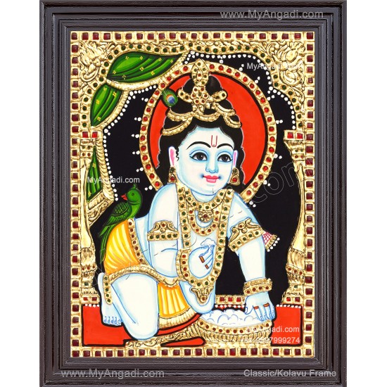 Butter Krishna Tanjore Painting