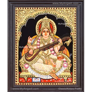 Saraswathi Tanjore Painting