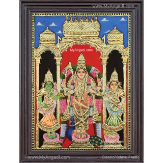Murugar valli deivanai Tanjore Painting