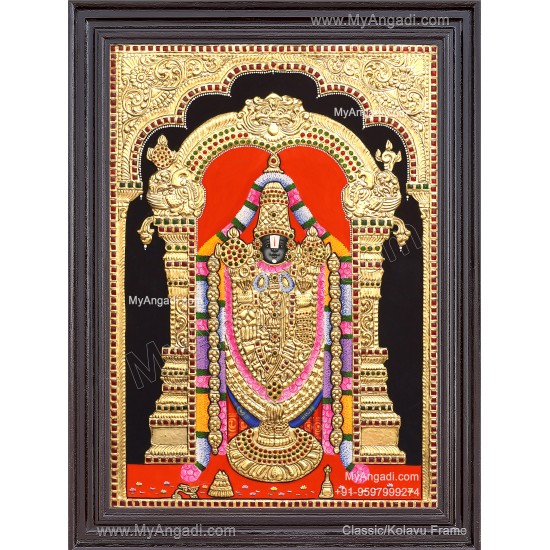 Venkateshwara  Swamy Tanjore Painting