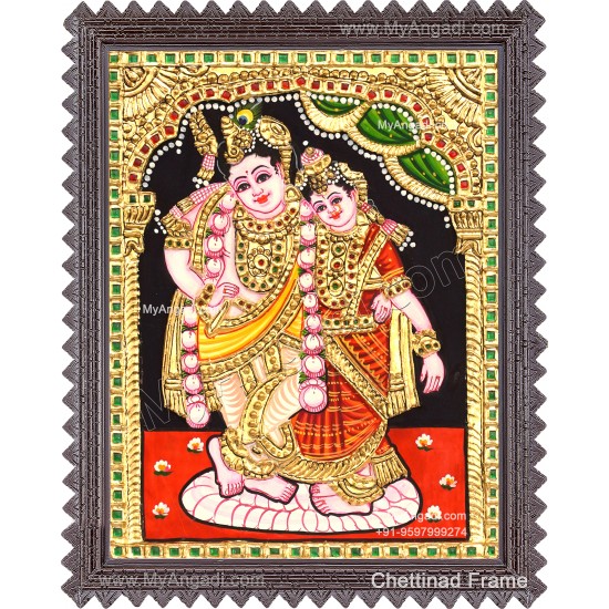 Kannan Rukmani Tanjore Painting