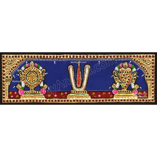 Sangu Chakram Namam Tanjore Painting