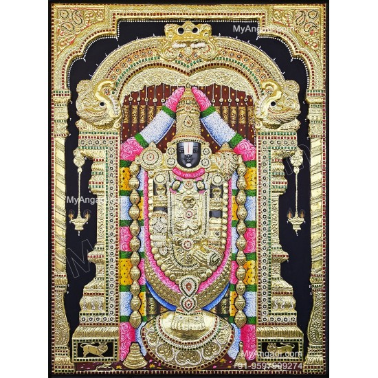 3D Embossed Balaji Tanjore Painting 3D Embossed Balaji Tanjore Painting