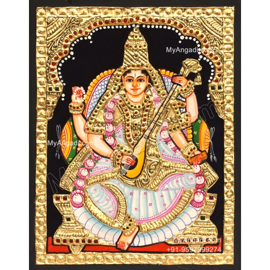 Saraswathi Tanjore Painting