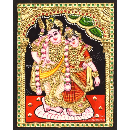 Kannan Rukmani Tanjore Painting
