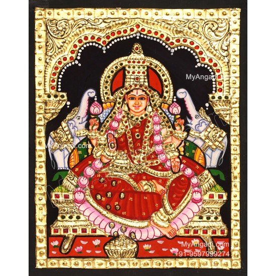 Gajalakshmi Tanjore Painting
