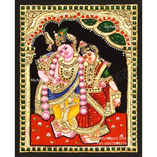 Kannan Rukmani Tanjore Painting