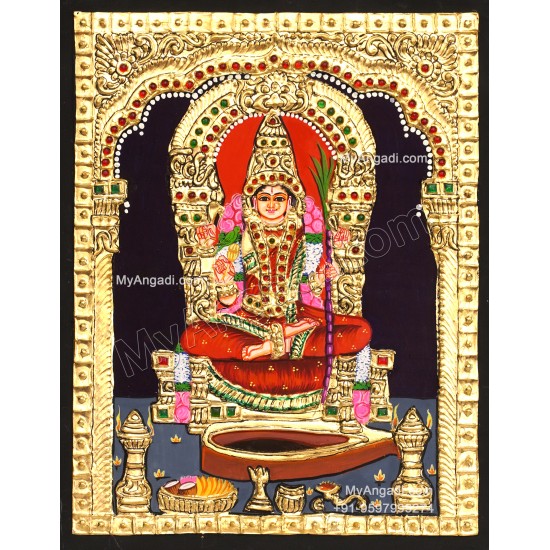 Kamatchi Amman Tanjore Painting