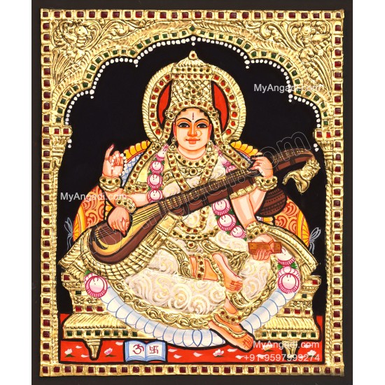 Saraswathi Tanjore Painting