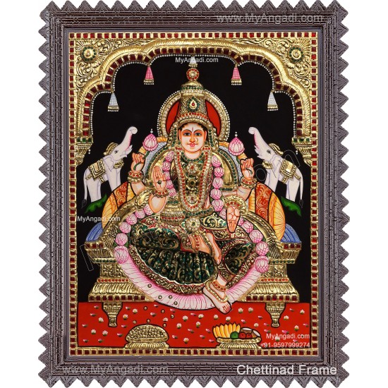 Gajalakshmi 2d Tanjore Painting