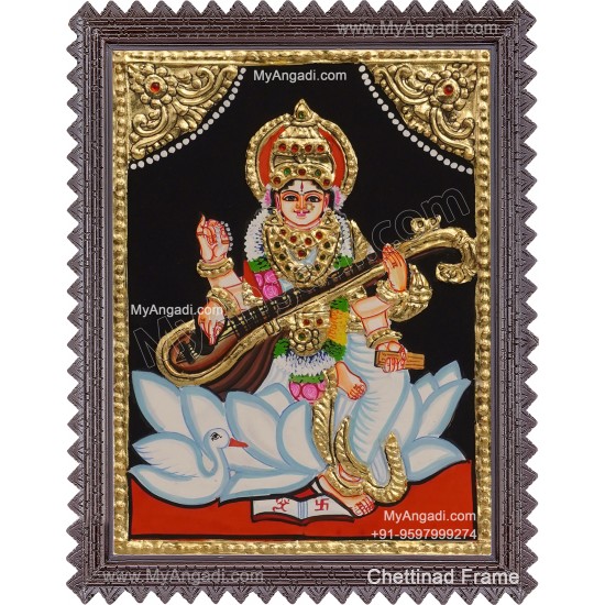Saraswathi Tanjore Painting