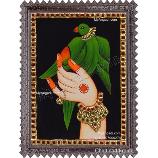 Parrot Tanjore Painting