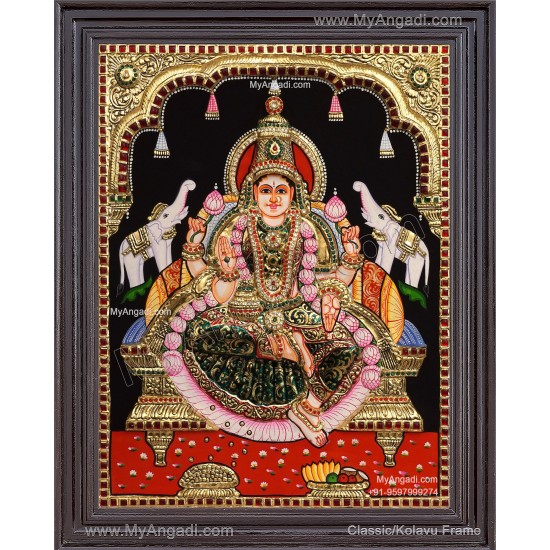 Gajalakshmi 2d Tanjore Painting