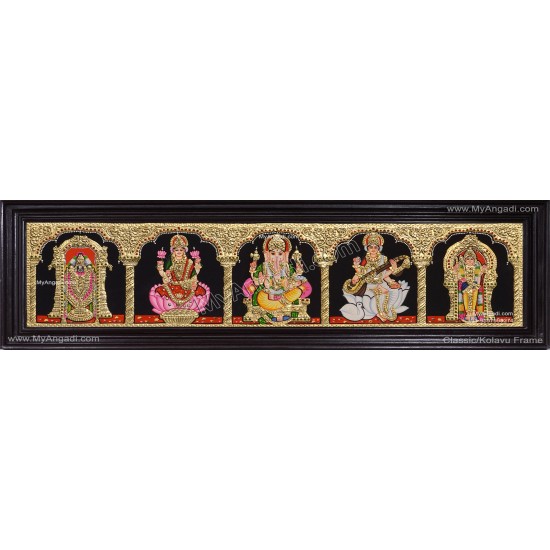 5 Panel  Tanjore Painting