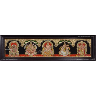 5 Panel  Tanjore Painting