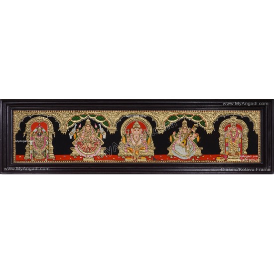 5 Panel  Tanjore Painting