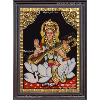 Saraswathi Tanjore Painting
