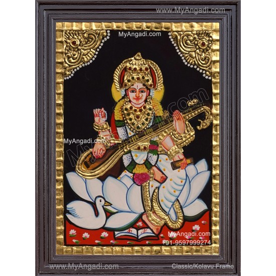Saraswathi Tanjore Painting