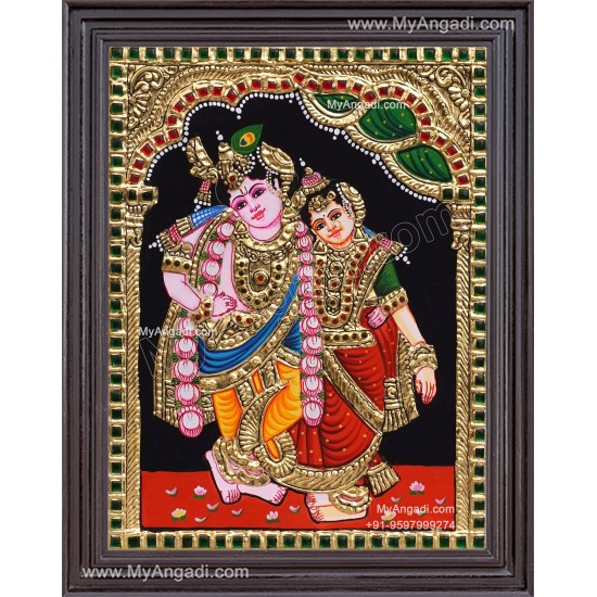 Kannan Rukmani Tanjore Painting Kannan Rukmani Tanjore Painting